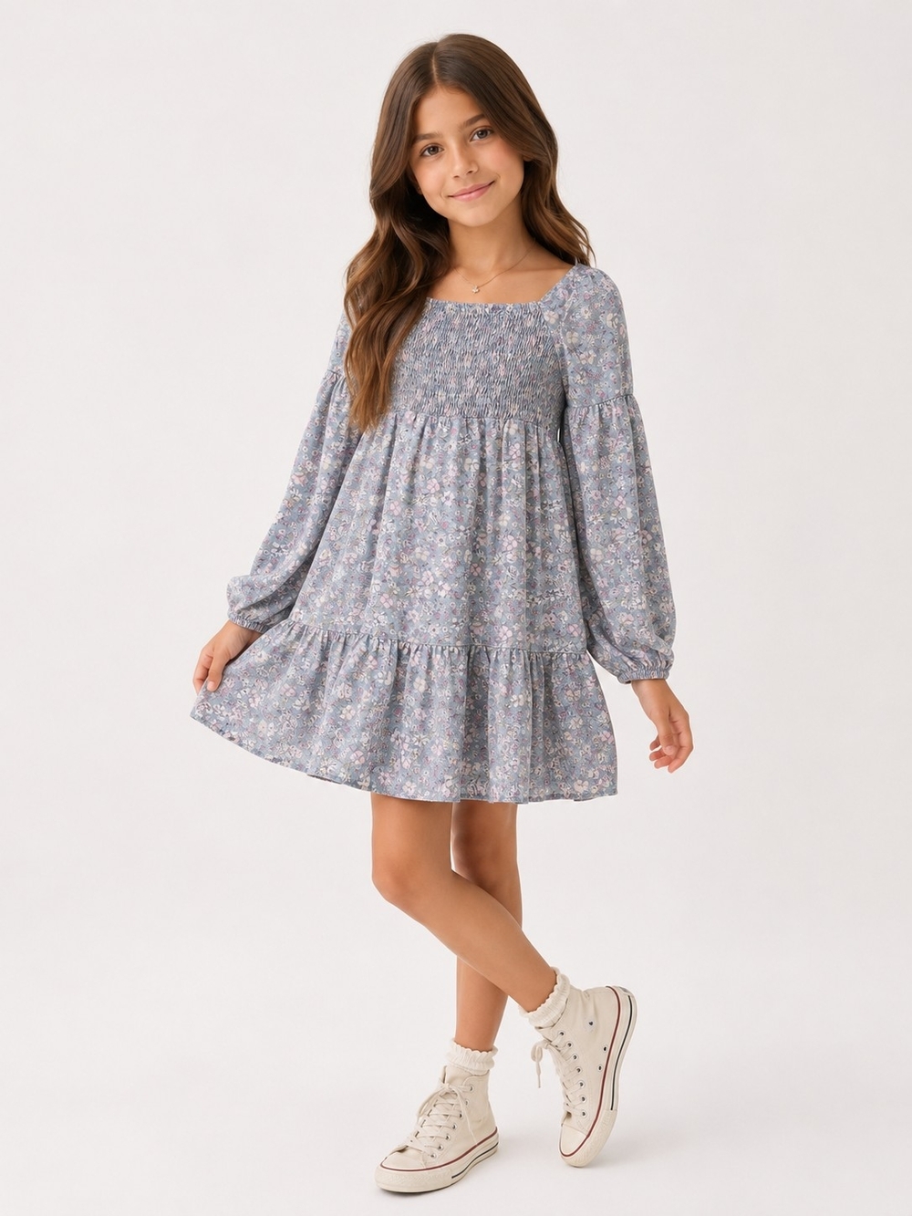 2/$35 Levi’s Floral Smocked Dress – Girls Size 8–10 (122–128 cm)